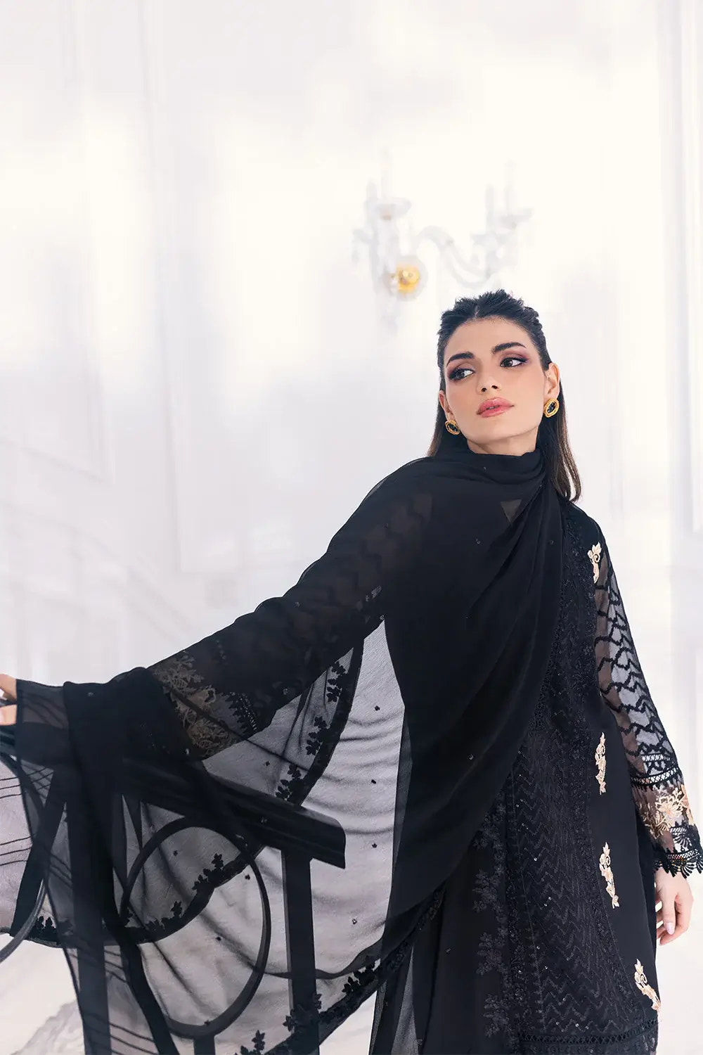 Azure | Embroidered Ensembles 23 | Cendre Muse -  Azure Formal - Original Designer Dress - House of Maryam