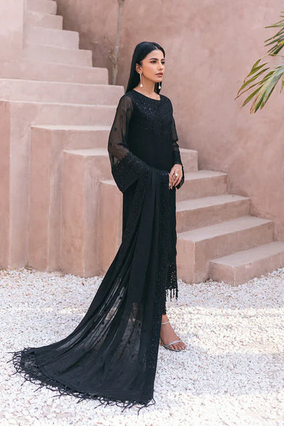 Azure | Embroidered Ensembles 3 Pcs | Charcoal Charm -  Azure Formal - Original Designer Dress - House of Maryam