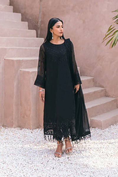 Azure | Embroidered Ensembles 3 Pcs | Charcoal Charm -  Azure Formal - Original Designer Dress - House of Maryam