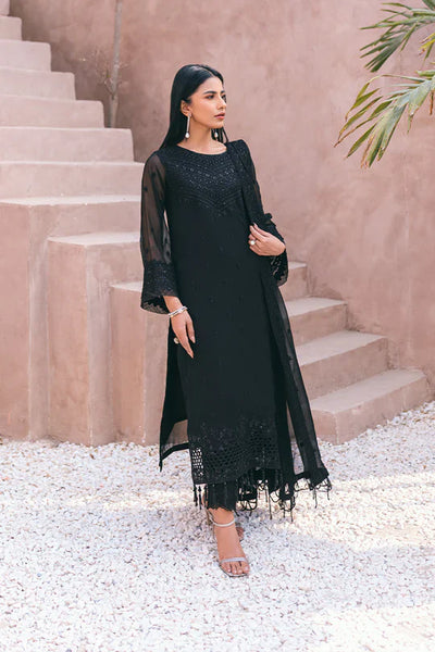 Azure | Embroidered Ensembles 3 Pcs | Charcoal Charm -  Azure Formal - Original Designer Dress - House of Maryam