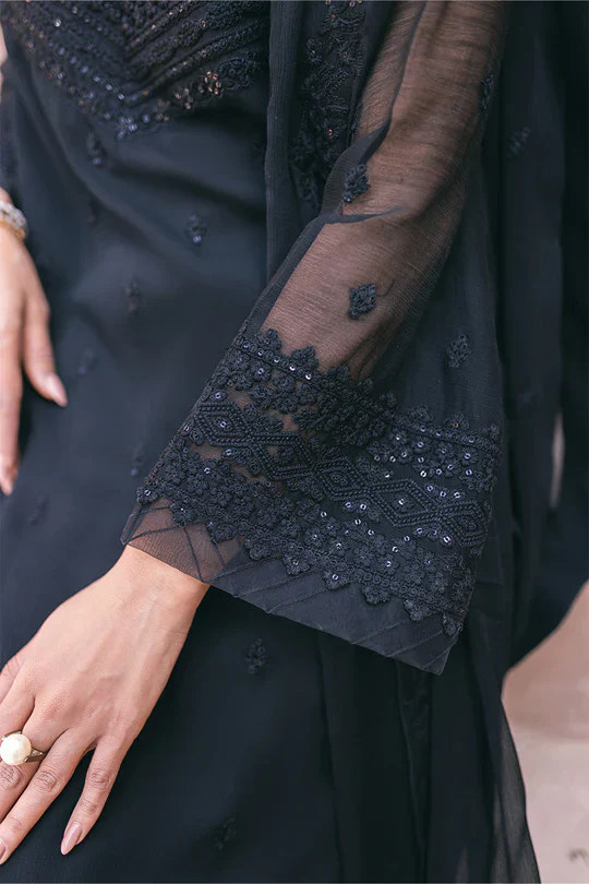 Azure | Embroidered Ensembles 3 Pcs | Charcoal Charm -  Azure Formal - Original Designer Dress - House of Maryam