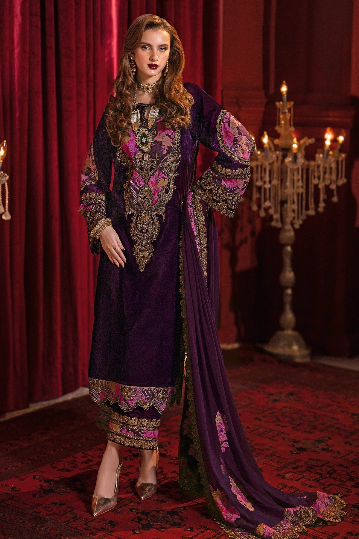 Charizma | Signora Velvet | Velvet CVT4-01 -  Charizma Ladies Clothes - Original Designer Dress - House of Maryam