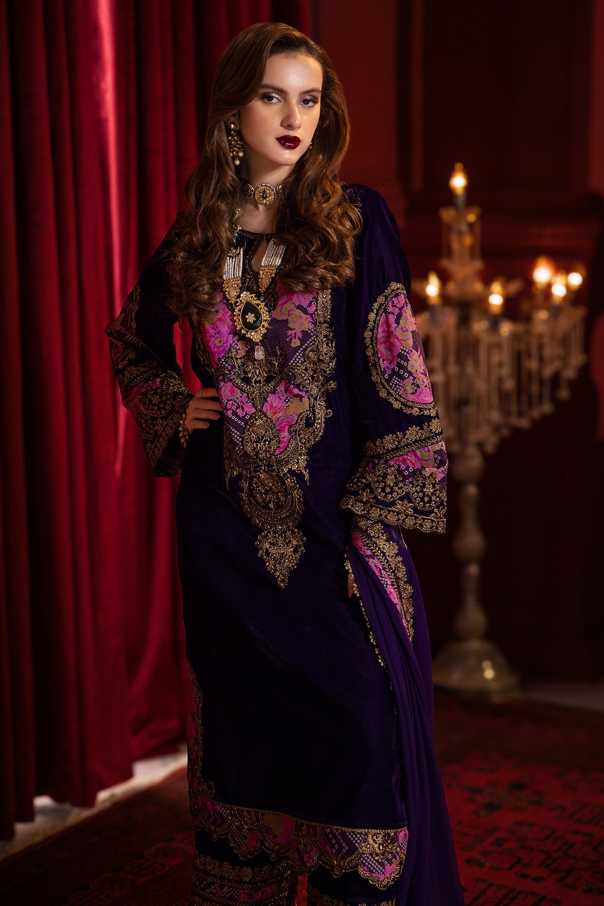 Charizma | Signora Velvet | Velvet CVT4-01 -  Charizma Ladies Clothes - Original Designer Dress - House of Maryam