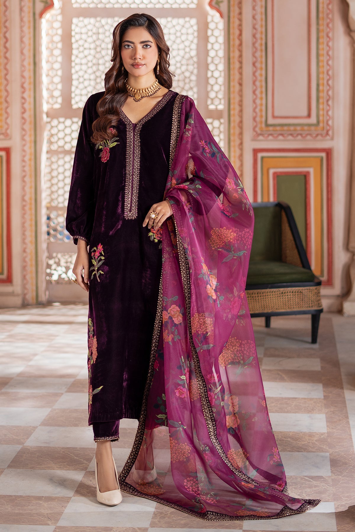 Charizma | Signora Velvet | CVT4-19 -  Charizma Ladies Clothes - Original Designer Dress - House of Maryam
