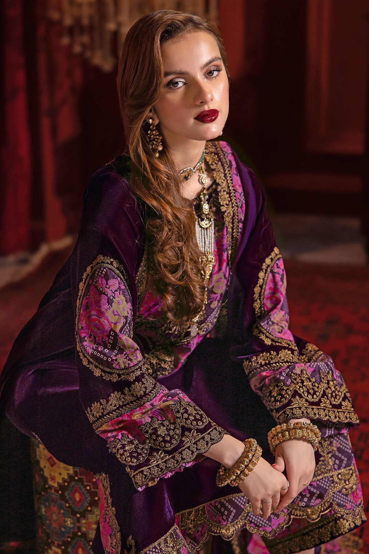 Charizma | Signora Velvet | Velvet CVT4-01 -  Charizma Ladies Clothes - Original Designer Dress - House of Maryam