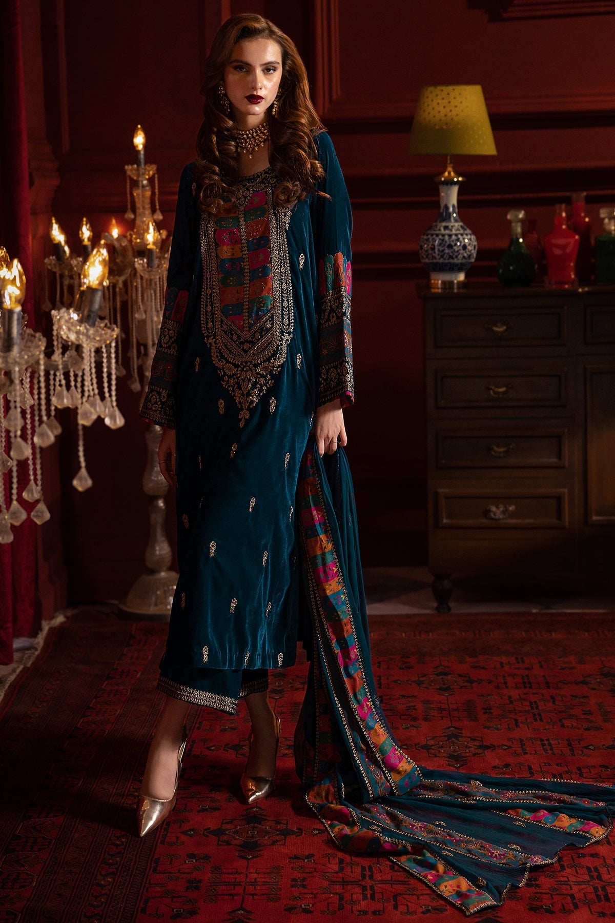 Charizma | Signora Velvet | Velvet CVT4-02 -  Charizma Ladies Clothes - Original Designer Dress - House of Maryam