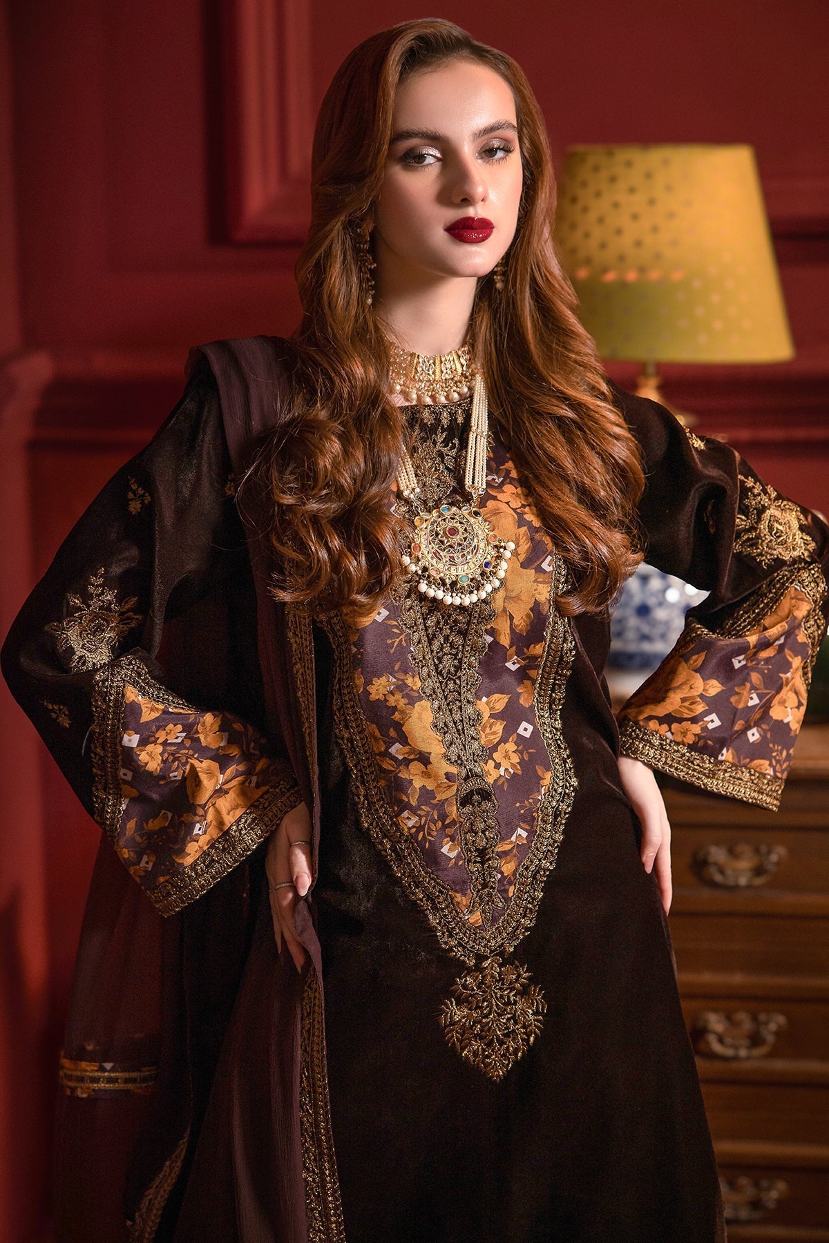 Charizma | Signora Velvet | Velvet CVT4-05 -  Charizma Ladies Clothes - Original Designer Dress - House of Maryam