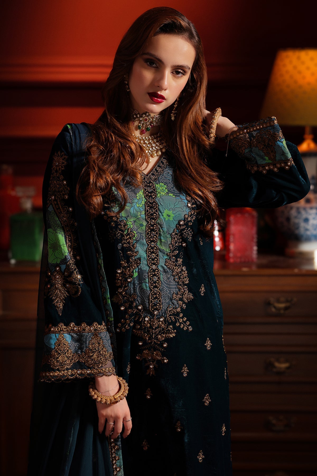 Charizma | Signora Velvet | Velvet CVT4-07 -  Charizma Ladies Clothes - Original Designer Dress - House of Maryam