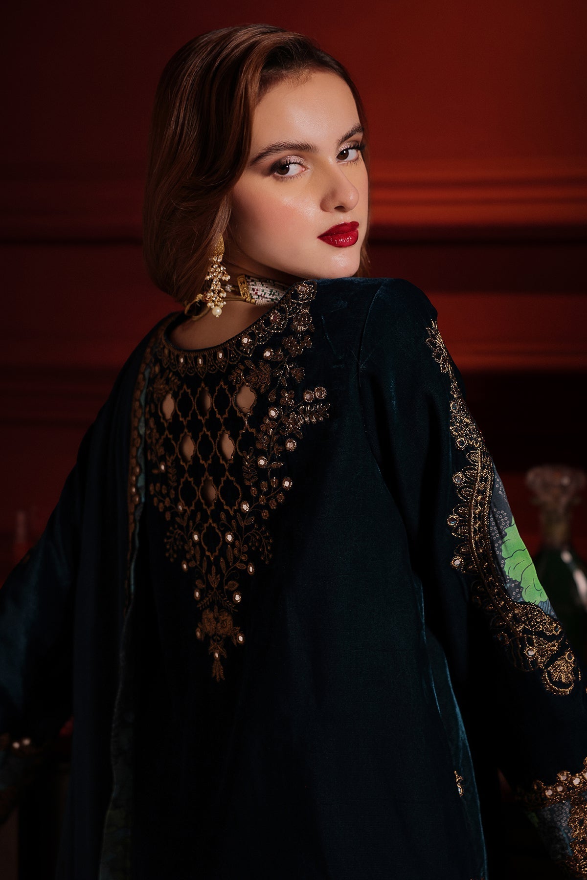 Charizma | Signora Velvet | Velvet CVT4-07 -  Charizma Ladies Clothes - Original Designer Dress - House of Maryam