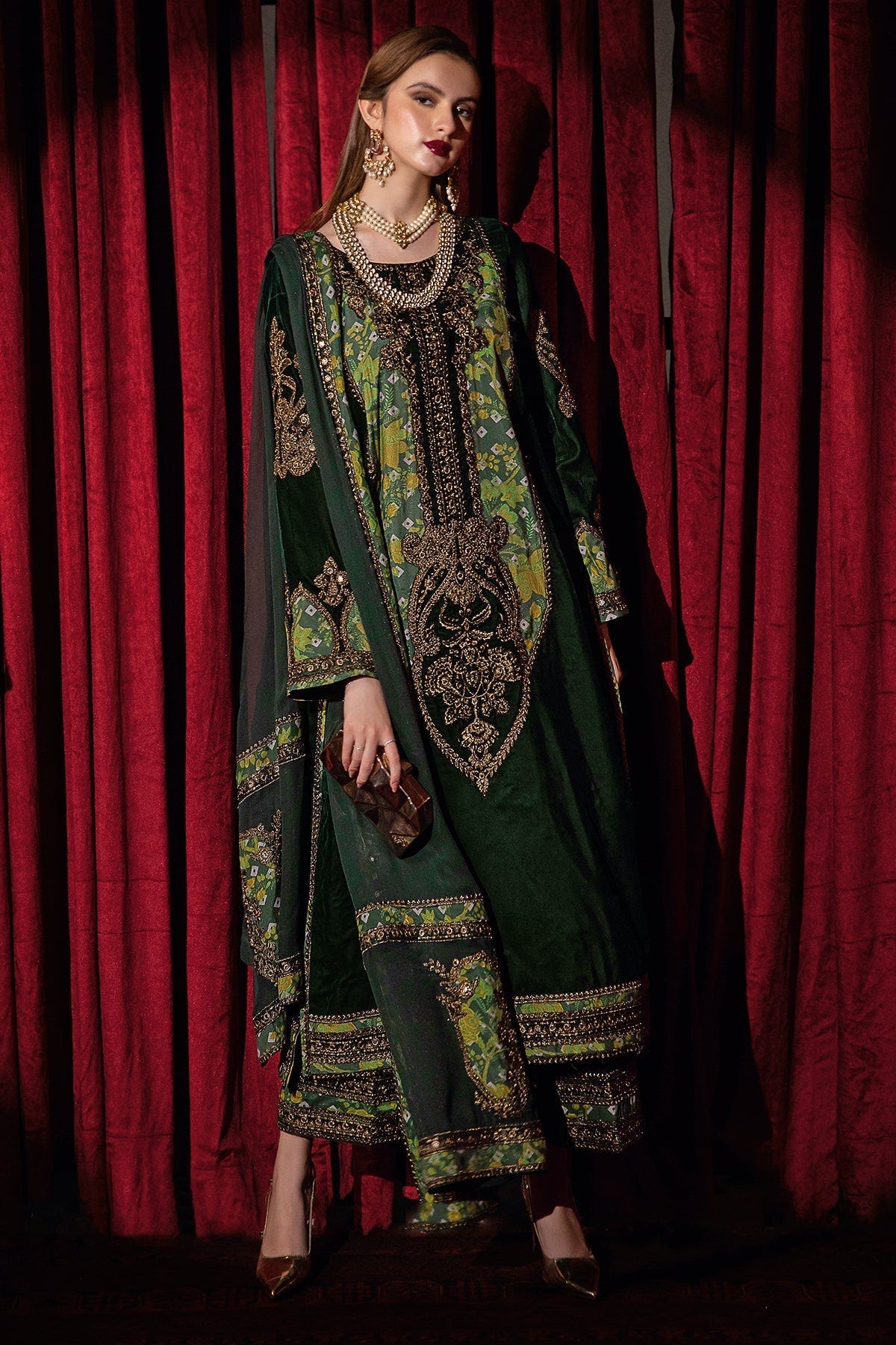 Charizma | Signora Velvet | Velvet CVT4-03 -  Charizma Ladies Clothes - Original Designer Dress - House of Maryam