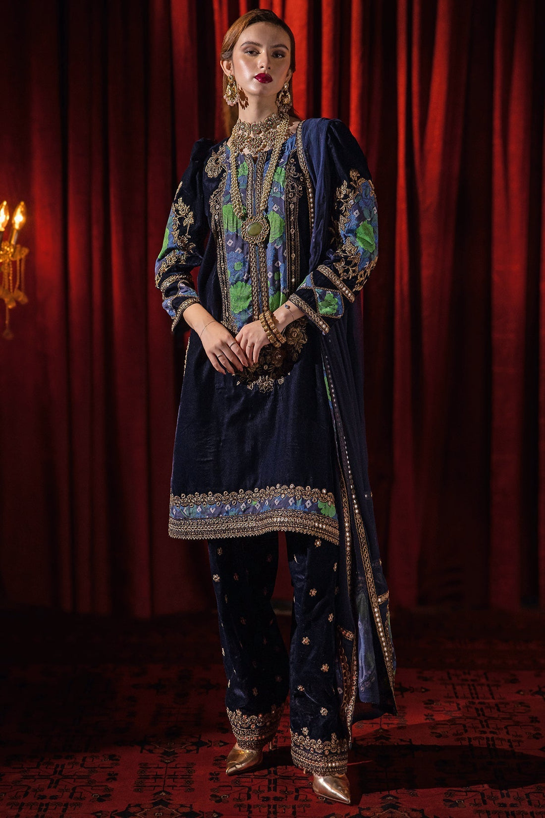 Charizma | Signora Velvet | Velvet CVT4-09 by Designer Charizma - House of Maryam - Pakistani Designer Ethnic Wear in {{ shop.shopifyCountryName }}