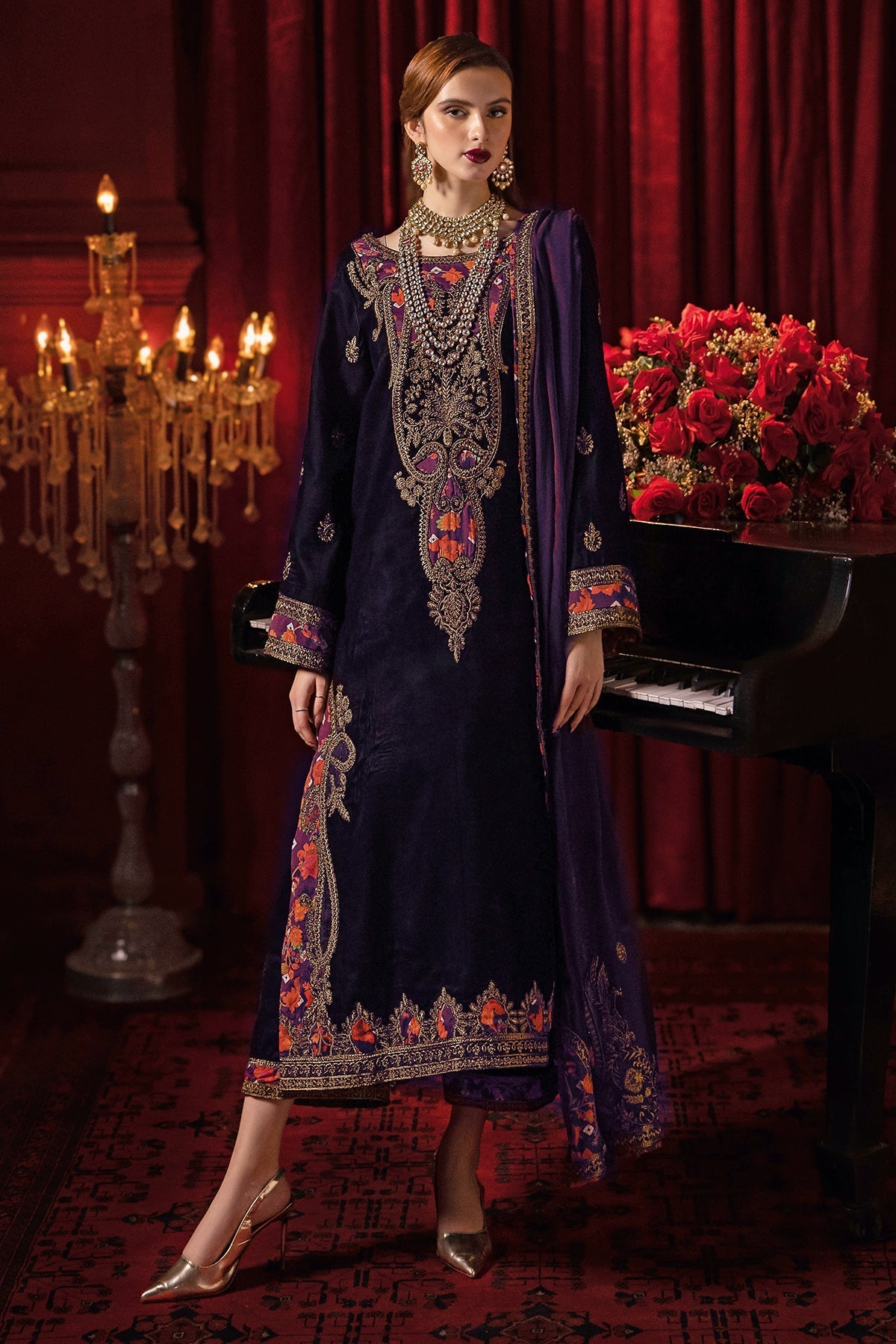 Charizma | Signora Velvet | Velvet CVT4-08 -  Charizma Ladies Clothes - Original Designer Dress - House of Maryam