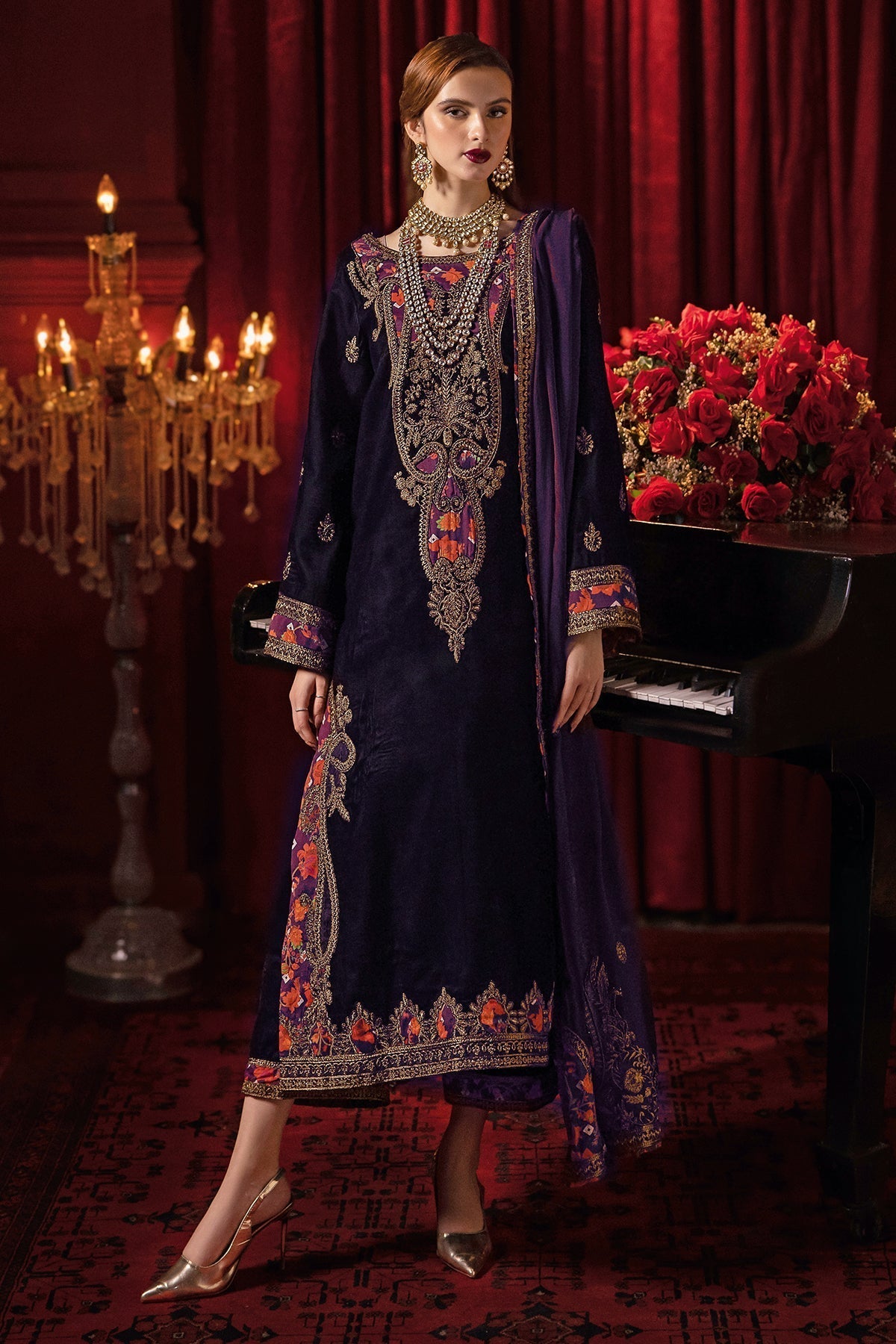 Charizma | Signora Velvet | Velvet CVT4-08 by Designer Charizma - House of Maryam - Pakistani Designer Ethnic Wear in {{ shop.shopifyCountryName }}