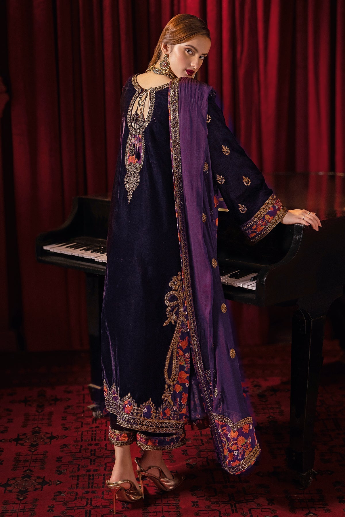 Charizma | Signora Velvet | Velvet CVT4-08 -  Charizma Ladies Clothes - Original Designer Dress - House of Maryam