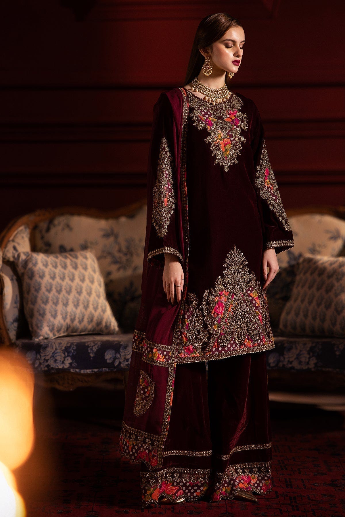 Charizma | Signora Velvet | Velvet CVT4-06 -  Charizma Ladies Clothes - Original Designer Dress - House of Maryam
