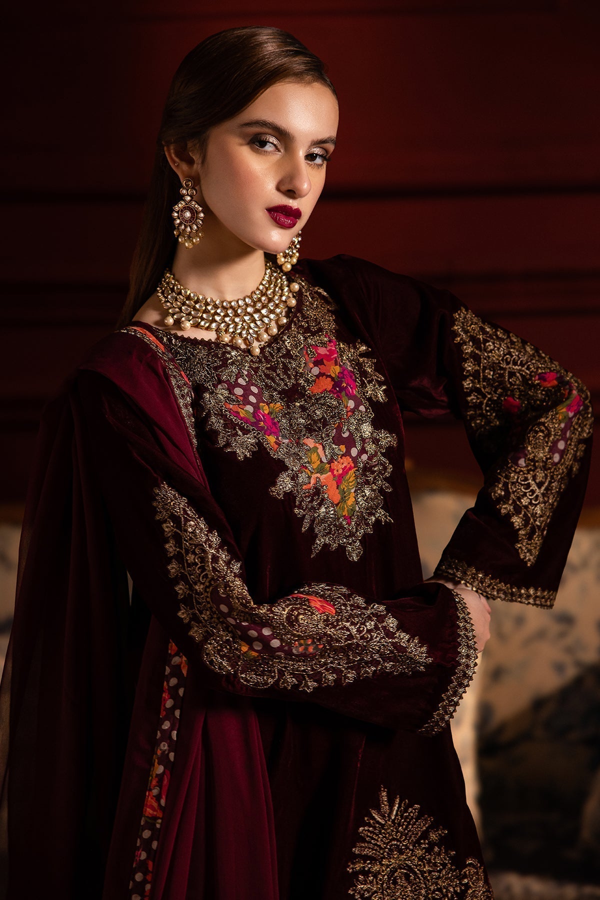 Charizma | Signora Velvet | Velvet CVT4-06 by Designer Charizma - House of Maryam - Pakistani Designer Ethnic Wear in {{ shop.shopifyCountryName }}