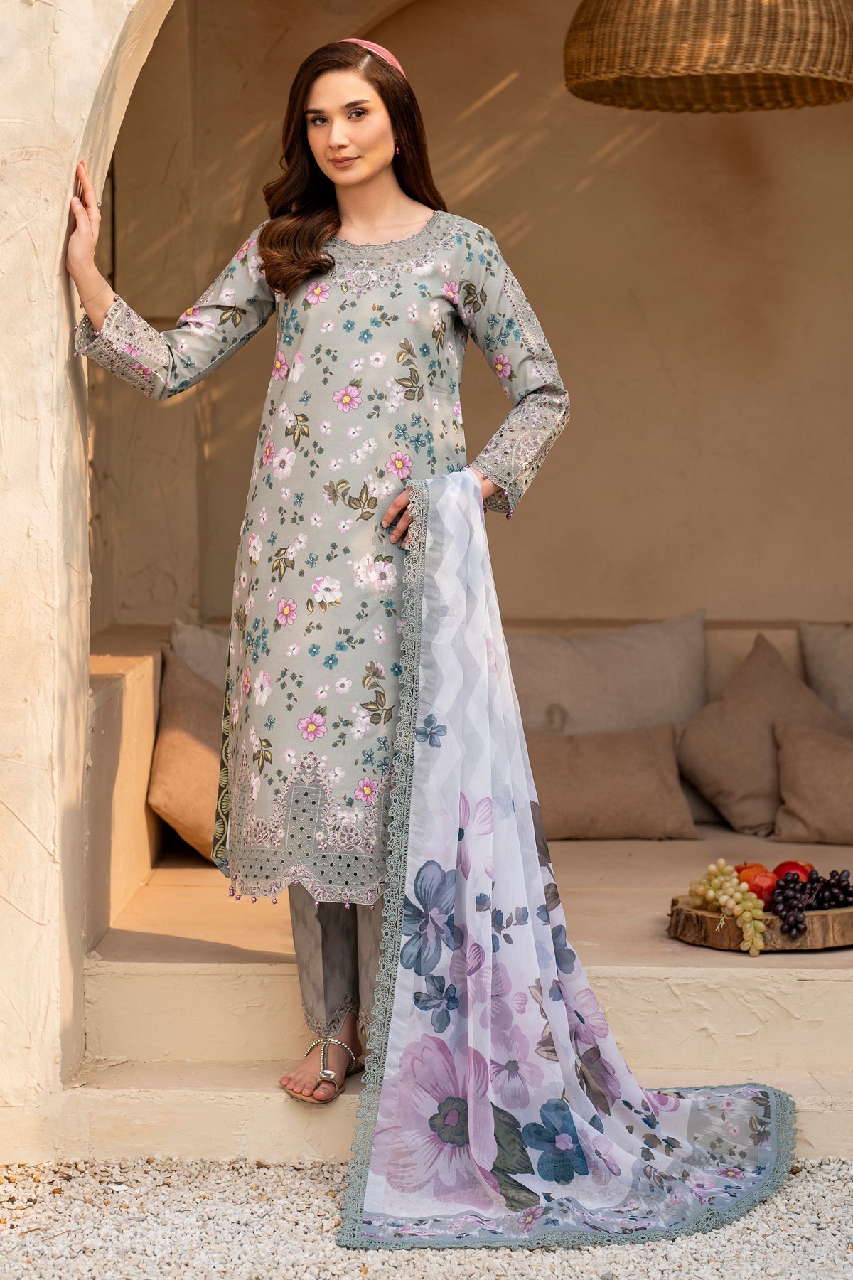Alizeh | Levana Lawn | Cinder -  Alizeh Ladies Clothes - Original Designer Dress - House of Maryam