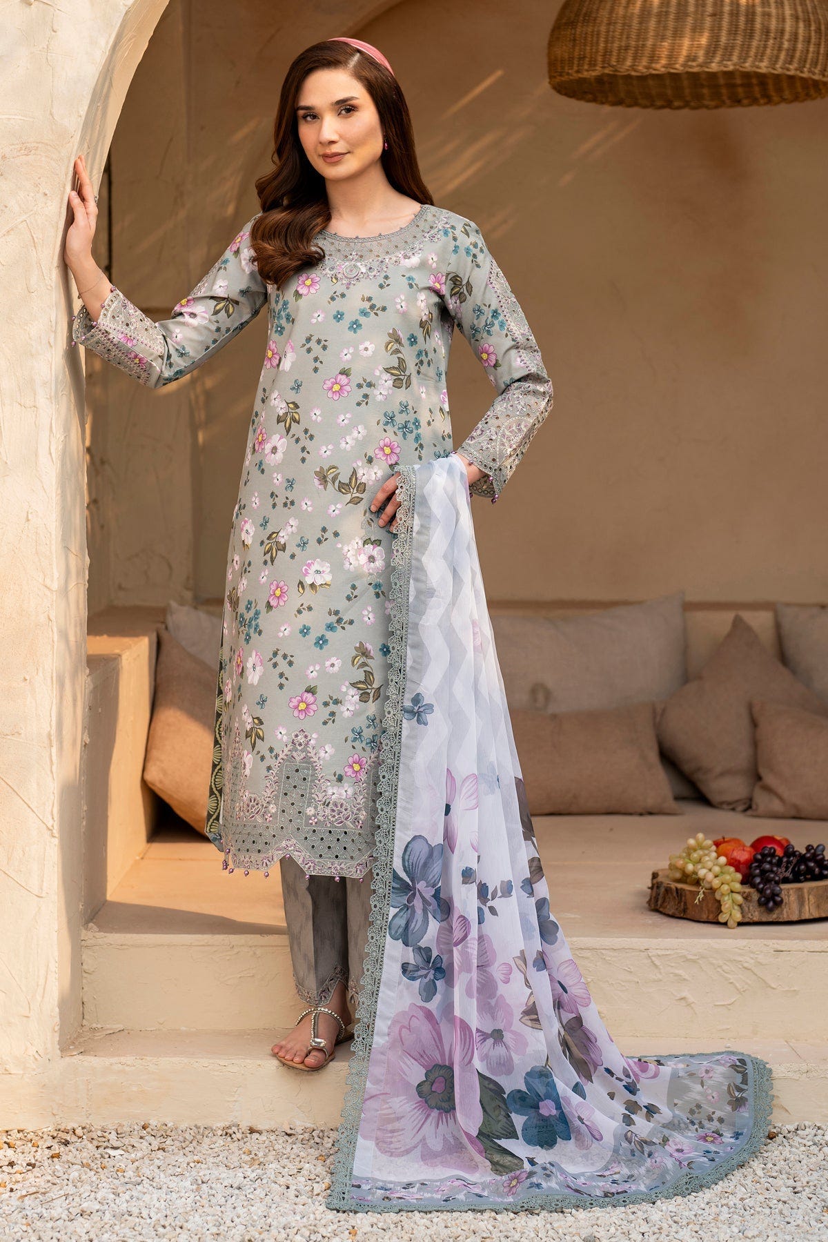 Alizeh | Levana Lawn | Cinder -  Alizeh Ladies Clothes - Original Designer Dress - House of Maryam