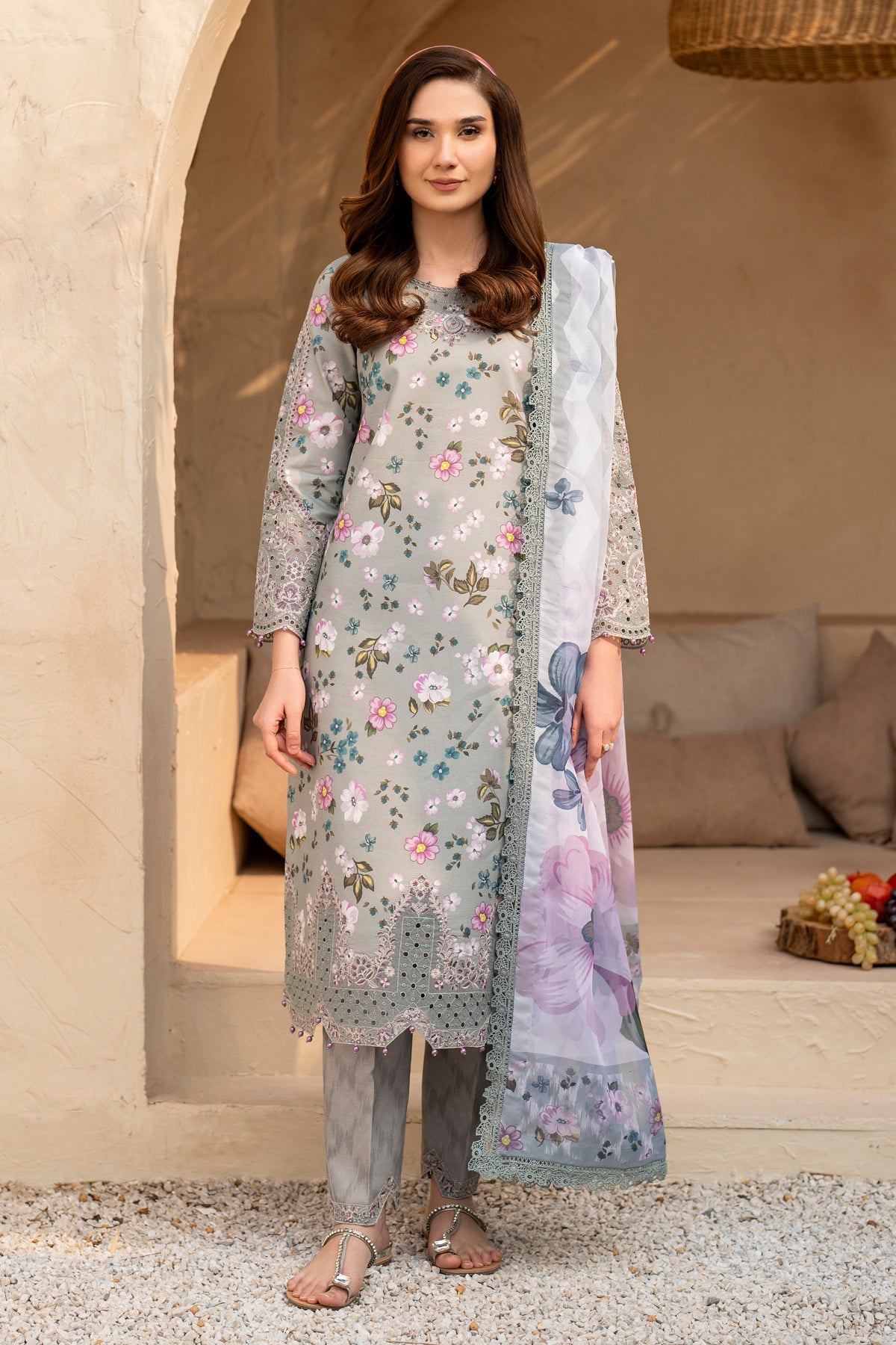 Alizeh | Levana Lawn | Cinder -  Alizeh Ladies Clothes - Original Designer Dress - House of Maryam
