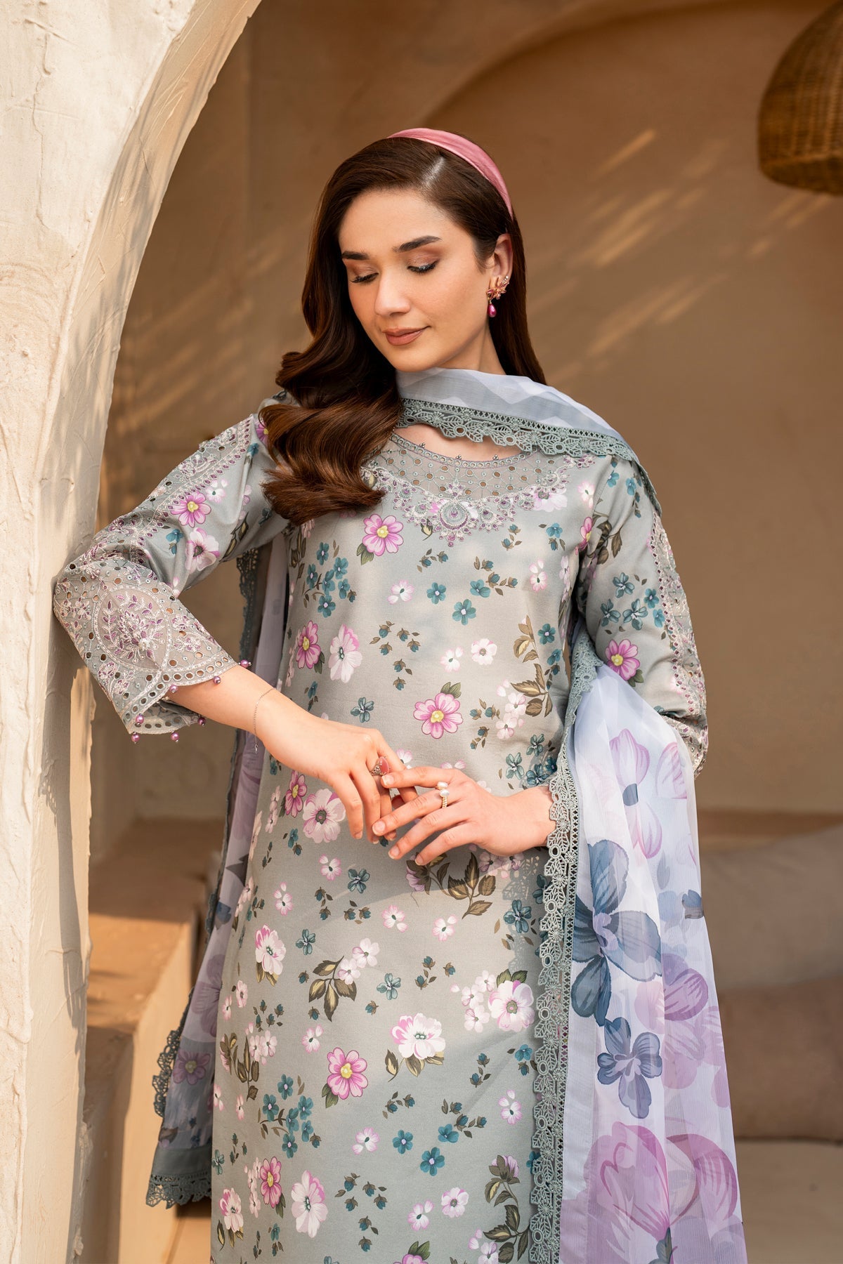 Alizeh | Levana Lawn | Cinder -  Alizeh Ladies Clothes - Original Designer Dress - House of Maryam