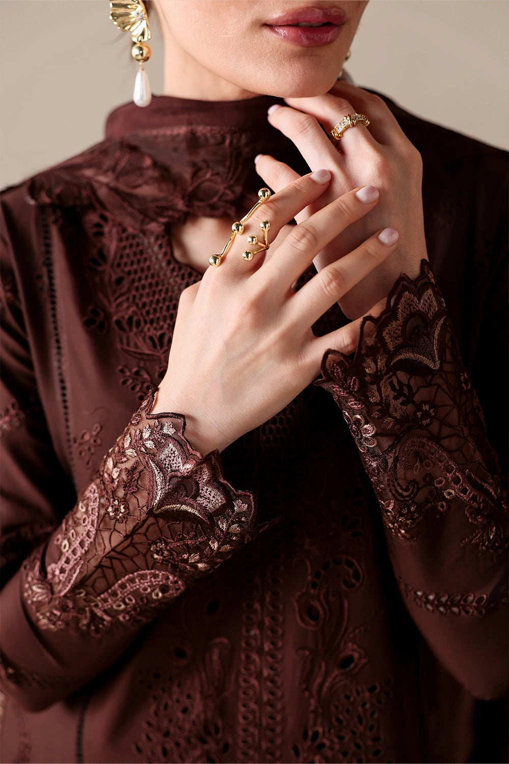 Azure | Luxury Lawn 26 | Cinnamon-3