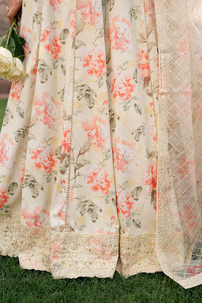 Cross Stitch | Wedding Pret | Citrus Burst-3PC Silk Embroidered Pret