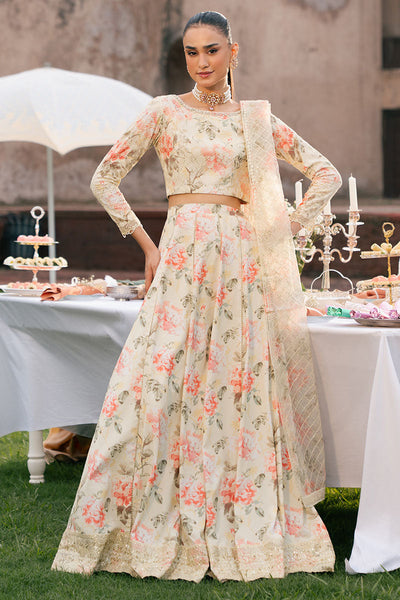 Cross Stitch | Wedding Pret | Citrus Burst-3PC Silk Embroidered Pret