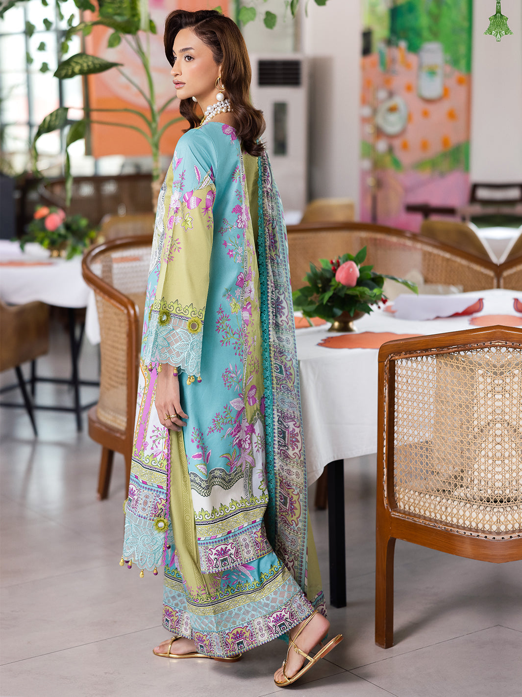 Mahnur | After Hours Luxury Lawn 25 | Citrus Glow -  Mahnur Ladies Clothes - Original Designer Dress - House of Maryam