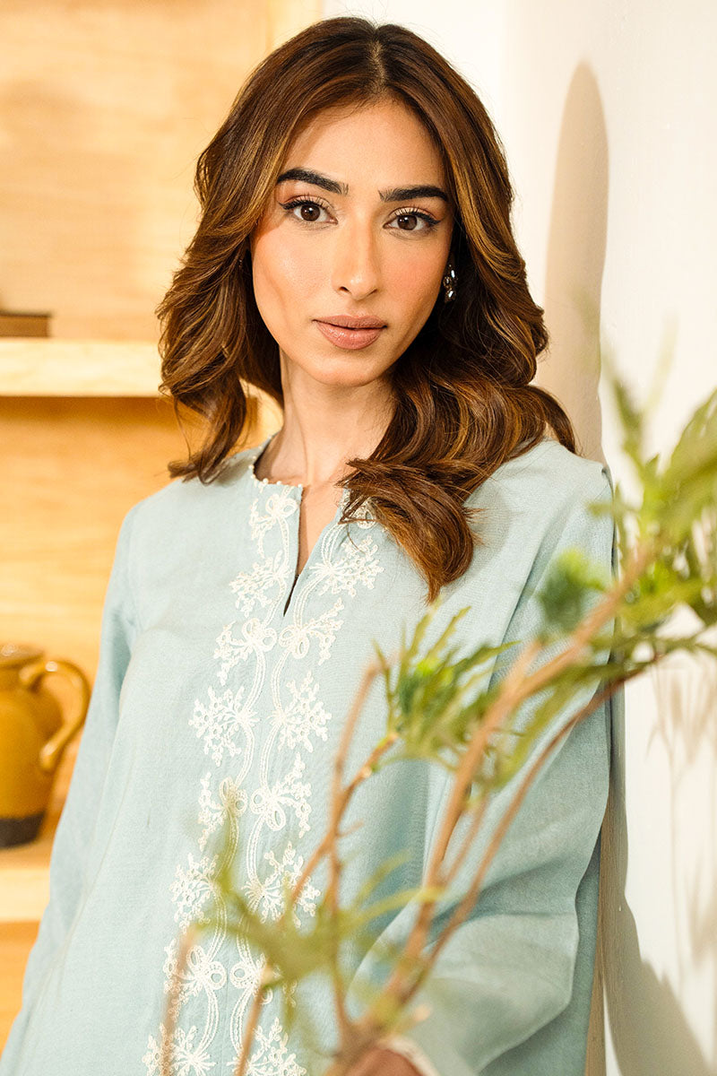 Cross Stitch | Exclusive Pret | Lunar Blue-2PC (Shirt & Trouser)-5