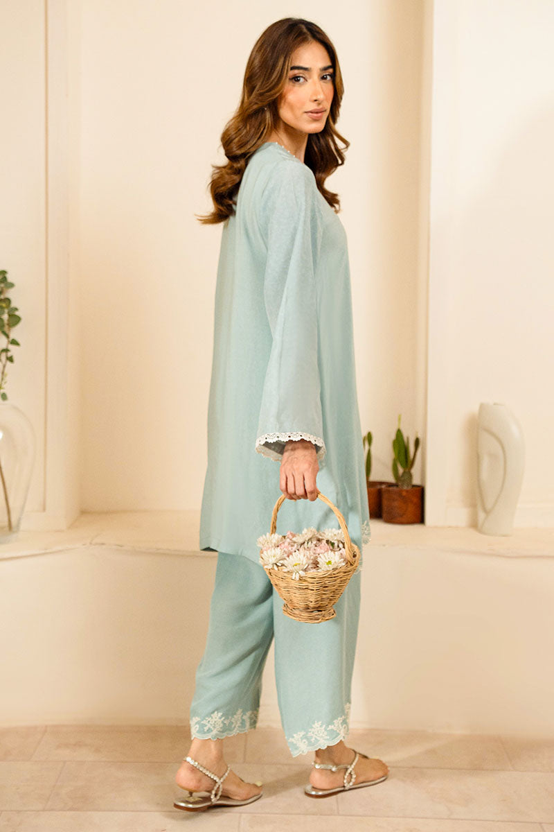 Cross Stitch | Exclusive Pret | Lunar Blue-2PC (Shirt & Trouser)-6