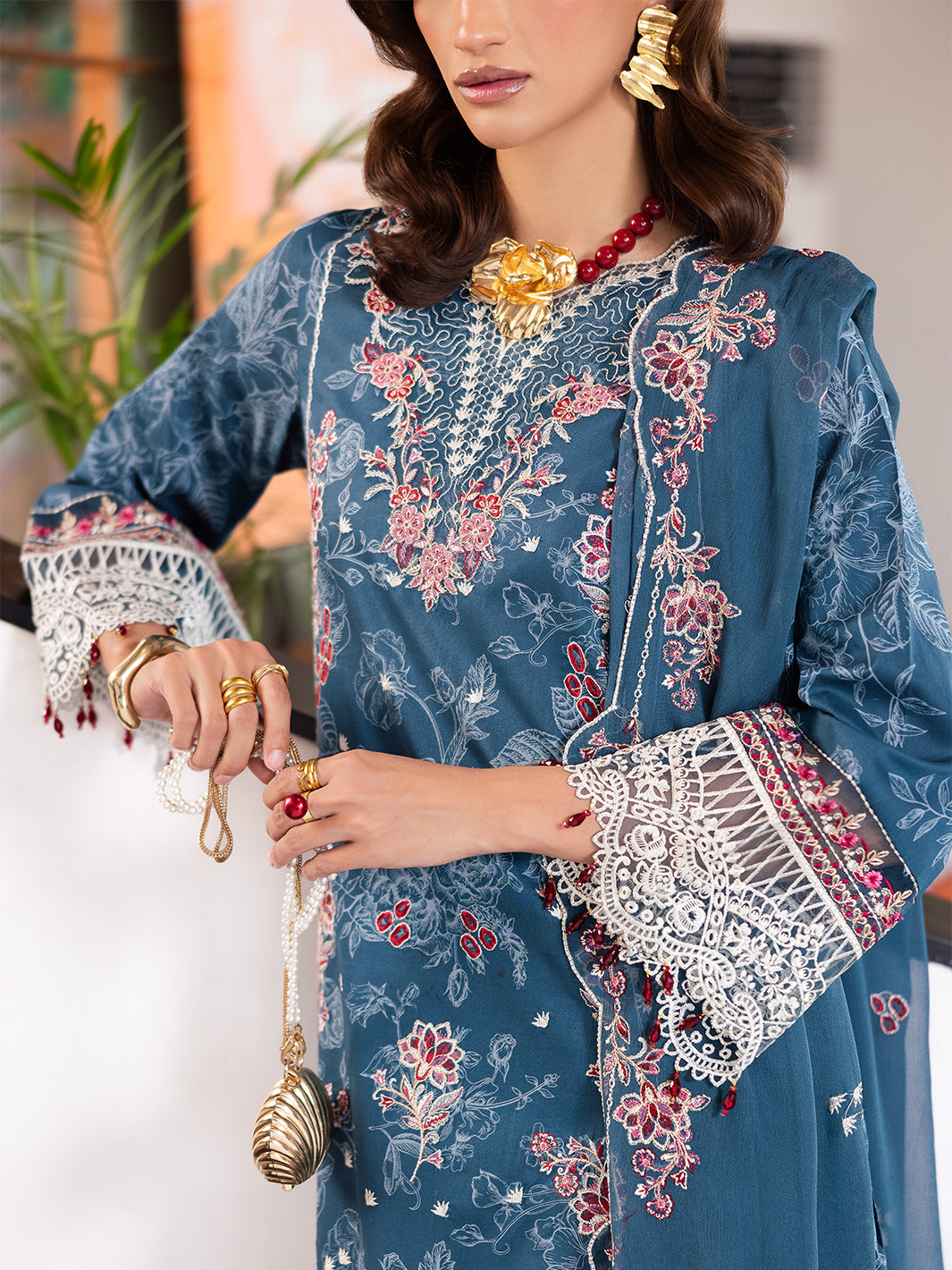Mahnur | After Hours Luxury Lawn 25 | Confetti Hour -  Mahnur Ladies Clothes - Original Designer Dress - House of Maryam
