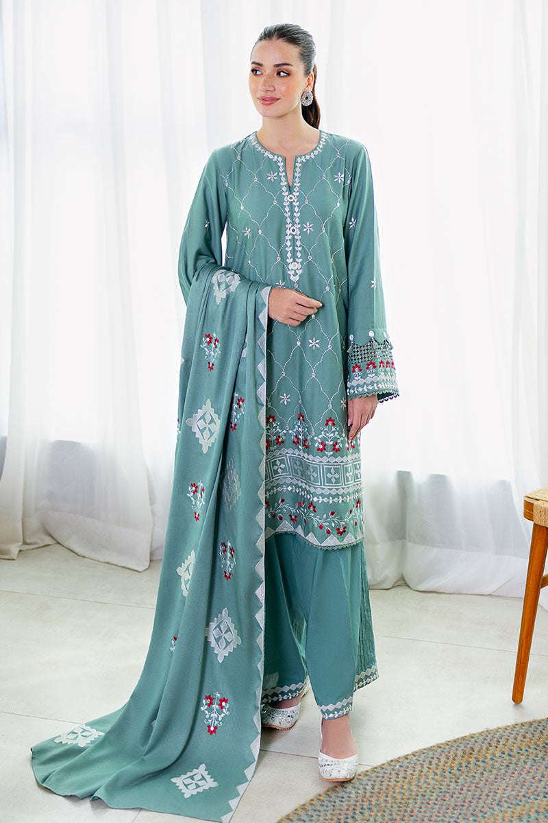 Cross Stitch | Exclusive Pret | Sage Loom-3PC (Shirt, Trouser & Dupatta)-2