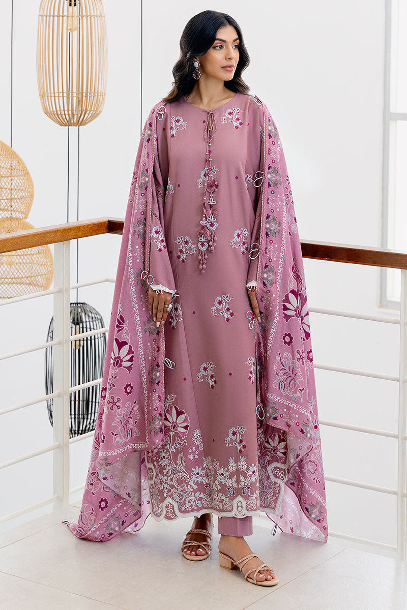 Cross Stitch | Exclusive Pret | Antique Blush-3PC (Shirt, Trouser & Dupatta)