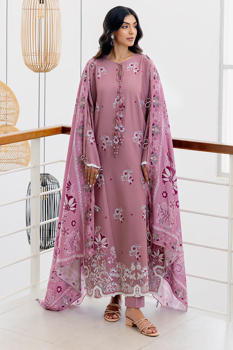 Cross Stitch | Exclusive Pret | Antique Blush-3PC (Shirt, Trouser & Dupatta)