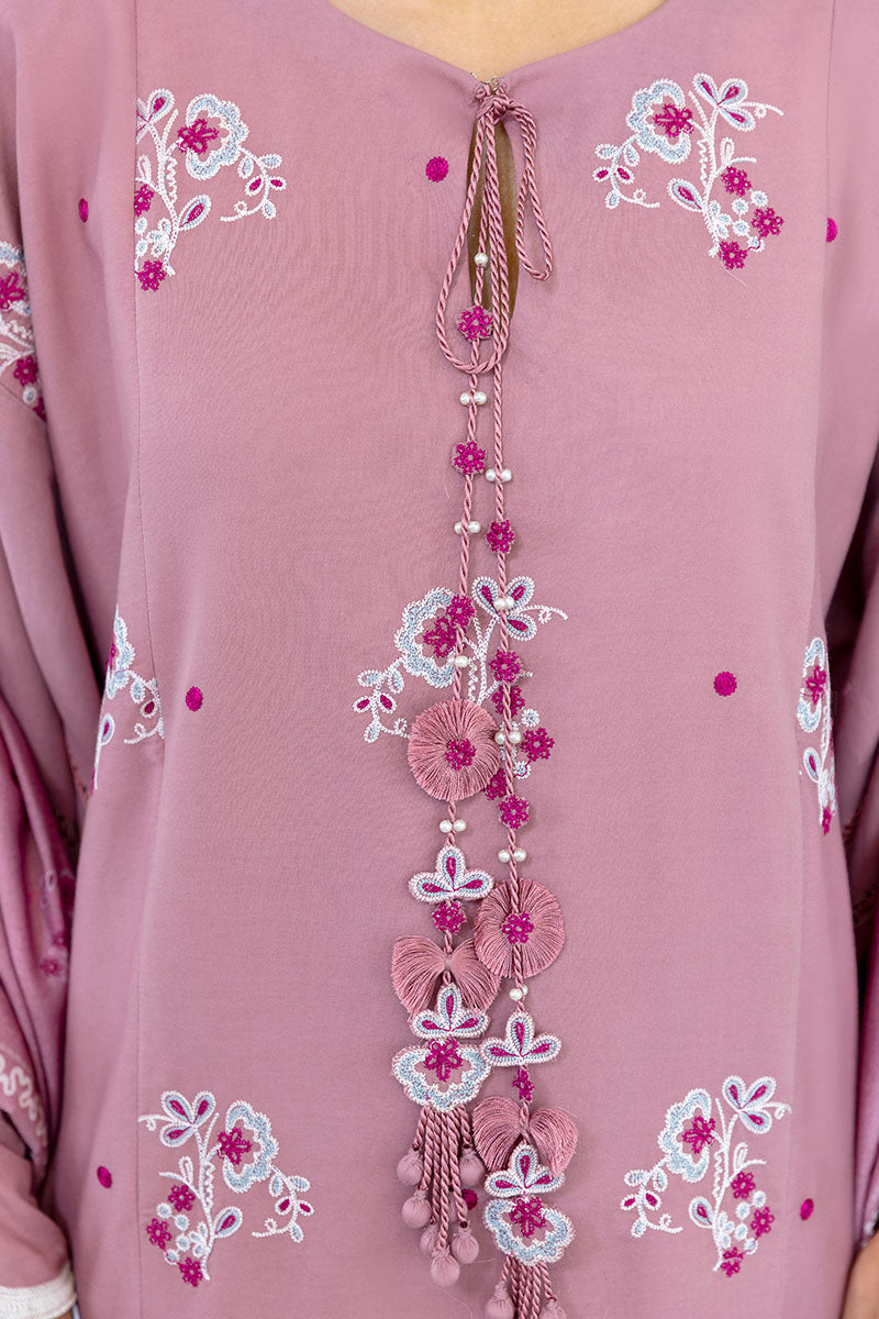 Cross Stitch | Exclusive Pret | Antique Blush-3PC (Shirt, Trouser & Dupatta)