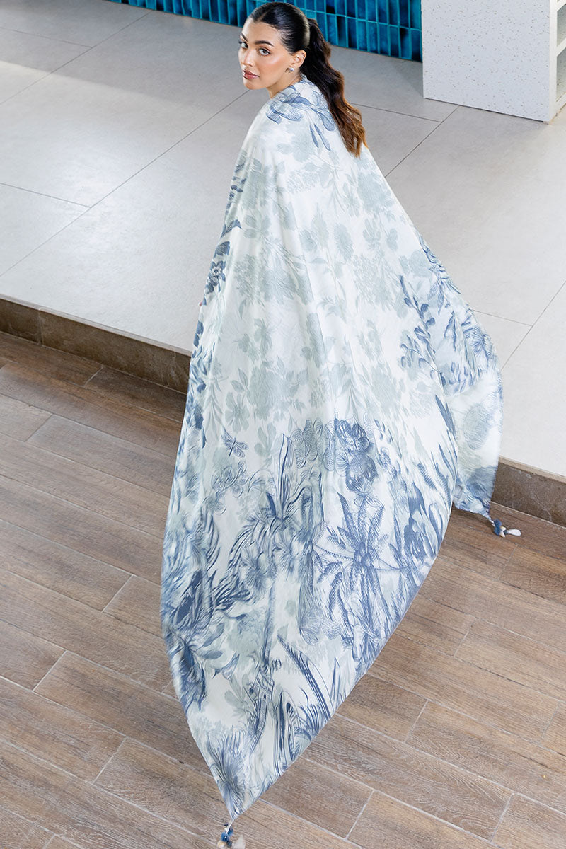 Cross Stitch | Exclusive Pret | Whimsical Teal-3PC (Shirt, Trouser & Dupatta), image 8