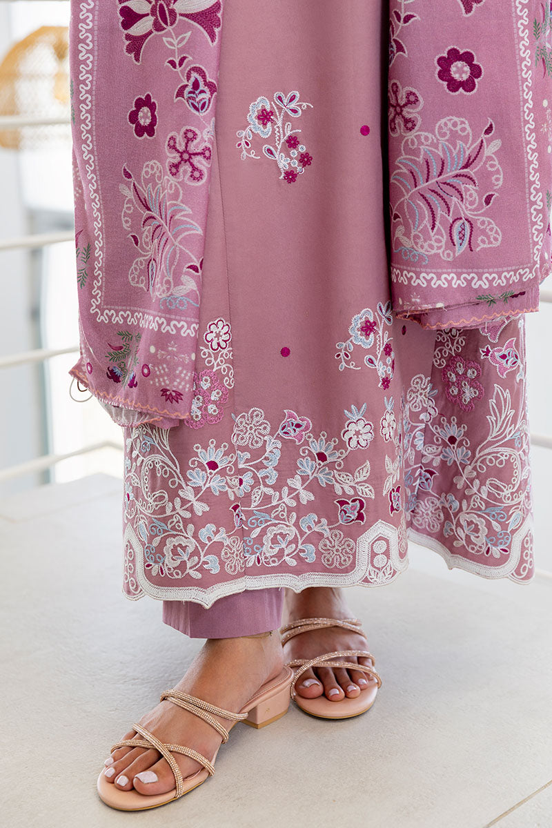 Cross Stitch | Exclusive Pret | Antique Blush-3PC (Shirt, Trouser & Dupatta)-4