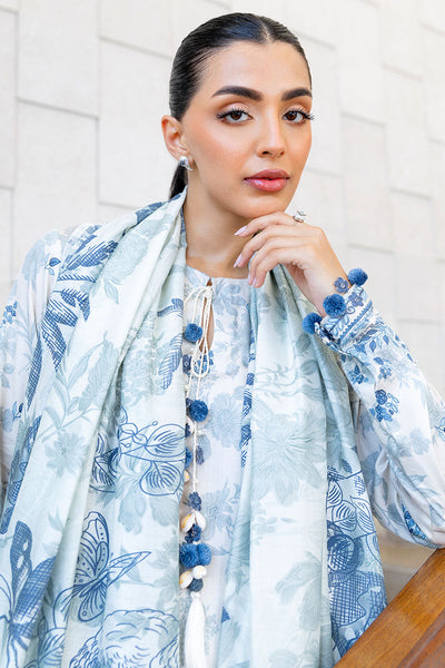 Cross Stitch | Exclusive Pret | Whimsical Teal-3PC (Shirt, Trouser & Dupatta)