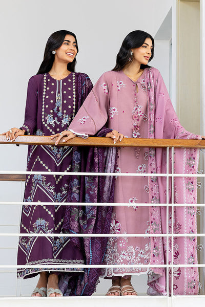 Cross Stitch | Exclusive Pret | Antique Blush-3PC (Shirt, Trouser & Dupatta)