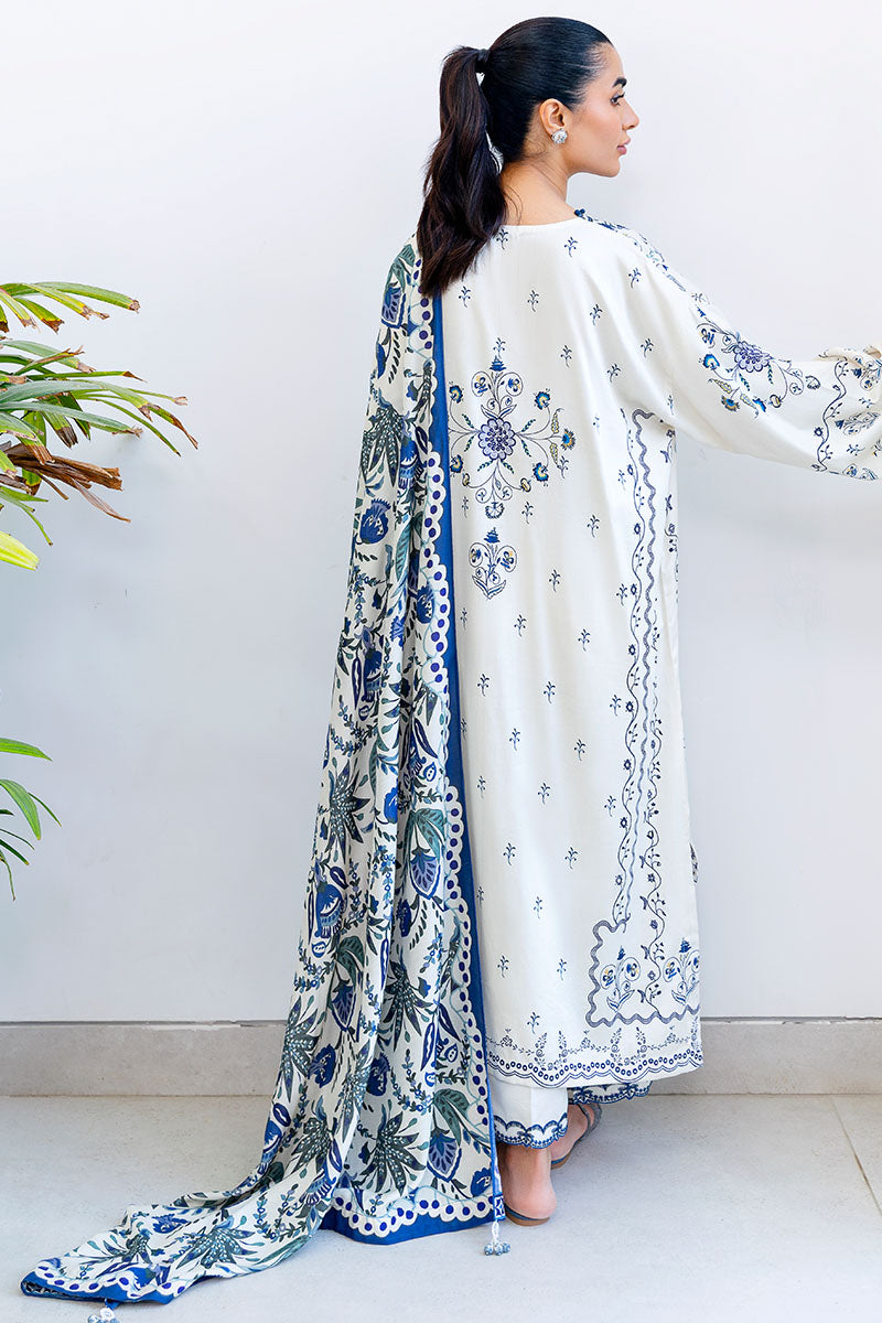 Cross Stitch | Exclusive Pret | Ivory Orchid-3PC (Shirt,Trouser & Dupatta)-6