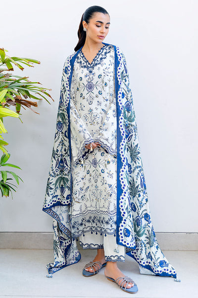 Cross Stitch | Exclusive Pret | Ivory Orchid-3PC (Shirt,Trouser & Dupatta)