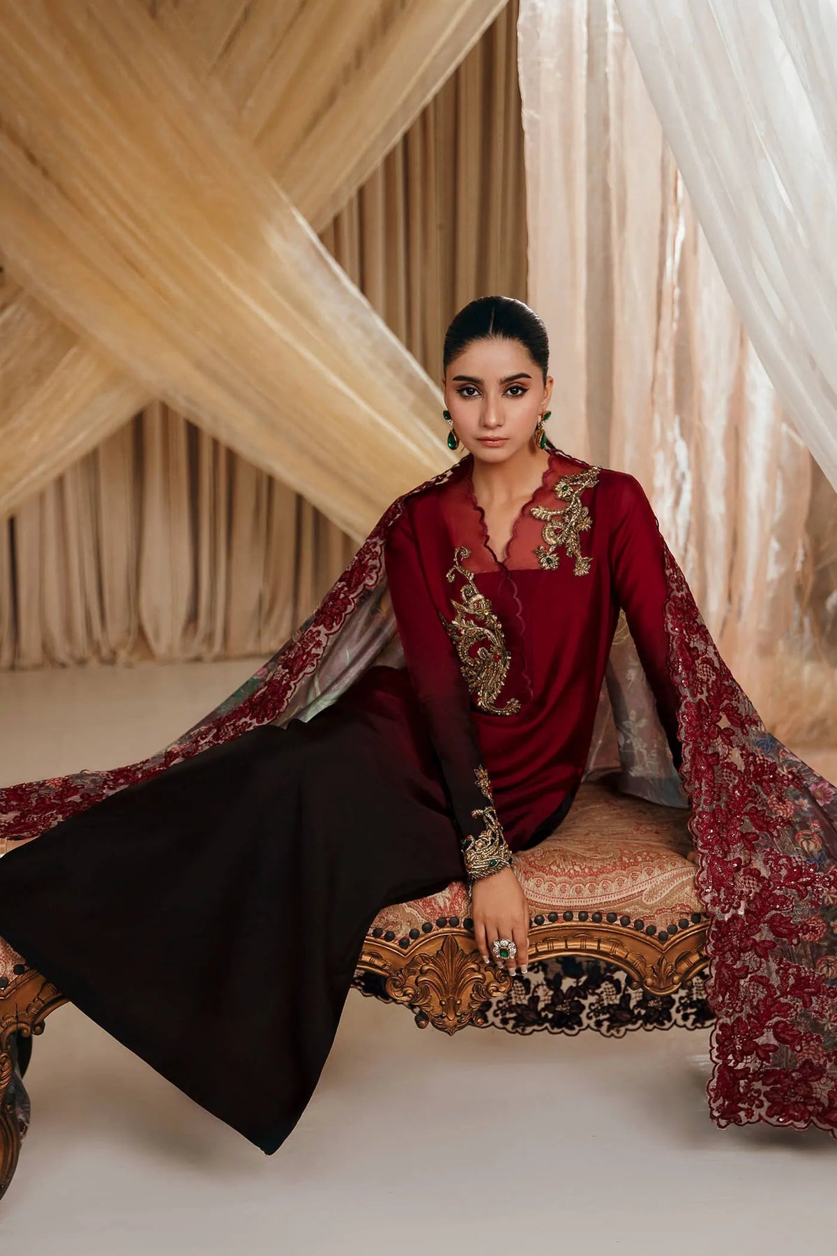 Musferah Saad | Mystere Formals | Crimson Rose-6