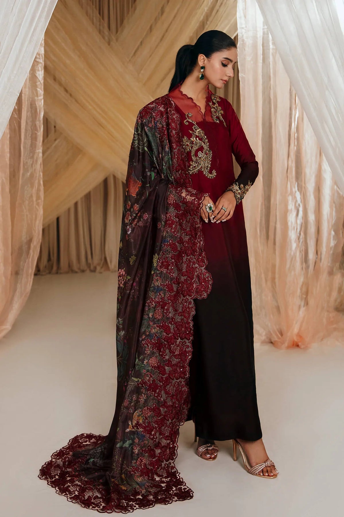 Musferah Saad | Mystere Formals | Crimson Rose