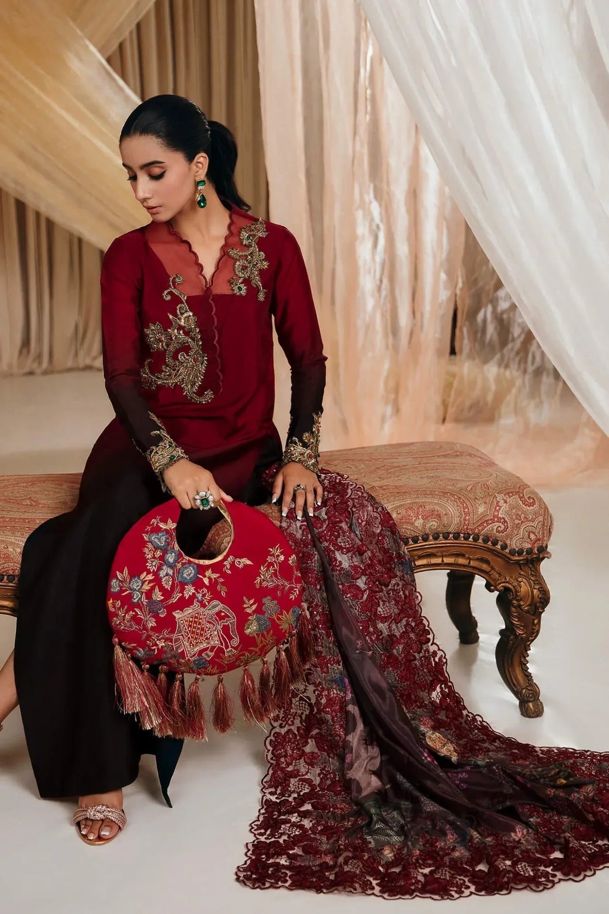 Musferah Saad | Mystere Formals | Crimson Rose-4