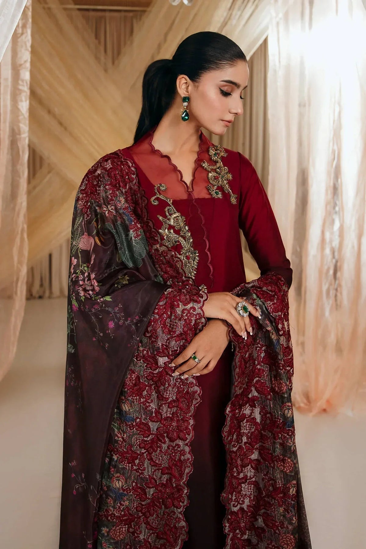 Musferah Saad | Mystere Formals | Crimson Rose, image 3