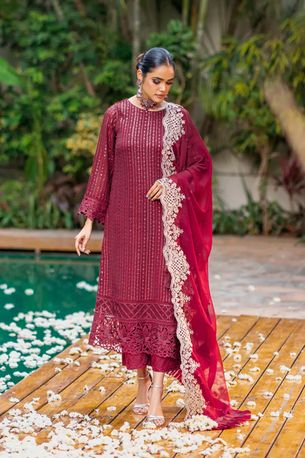 Azure | Embroidered Formals | Crimnson Rush -  Azure Formal - Original Designer Dress - House of Maryam