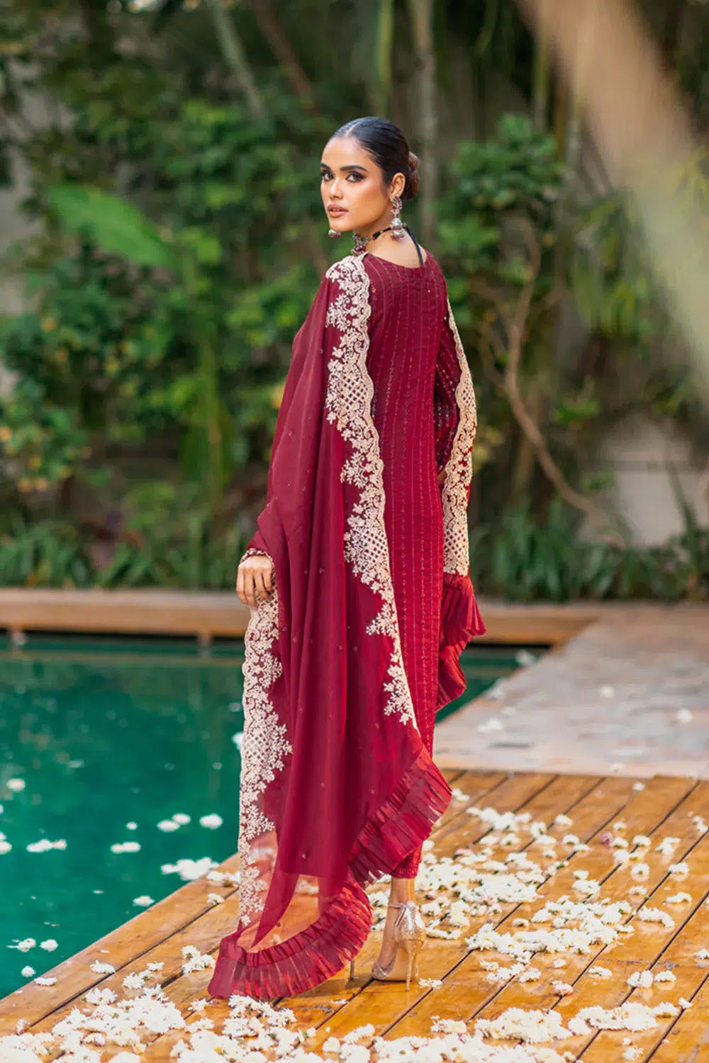 Azure | Embroidered Formals | Crimnson Rush by Azure - House of Maryam