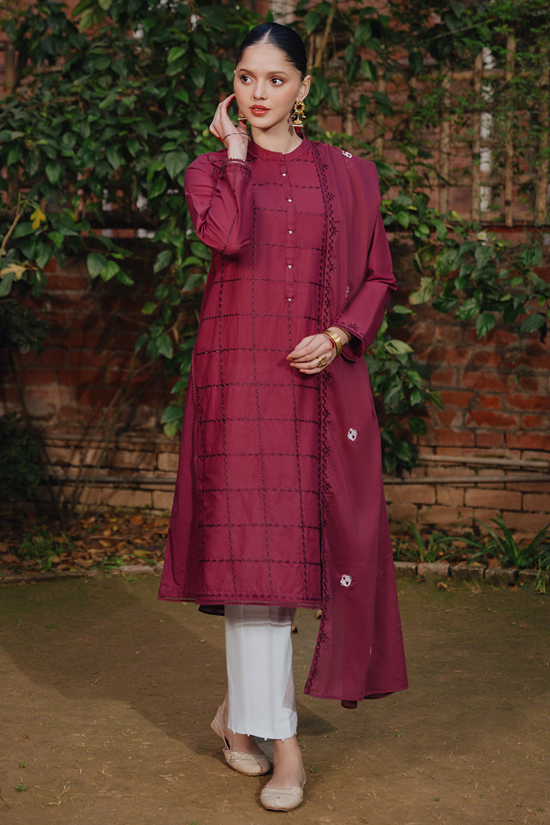 Cross Stitch | Eid Collection | RED WOOD -  Cross Stitch Luxury - Original Designer Dress - House of Maryam