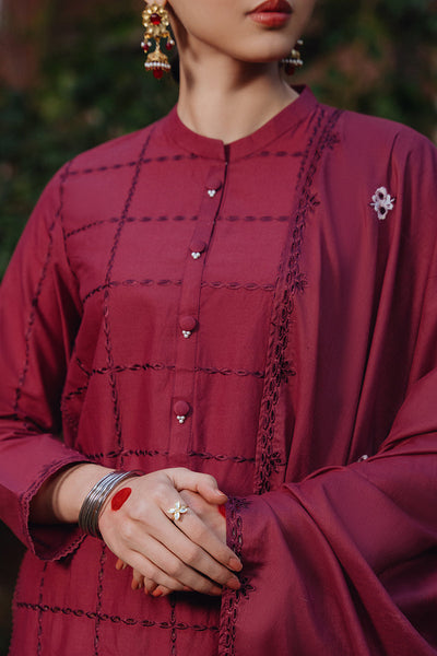 Cross Stitch | Eid Collection | RED WOOD -  Cross Stitch Luxury - Original Designer Dress - House of Maryam