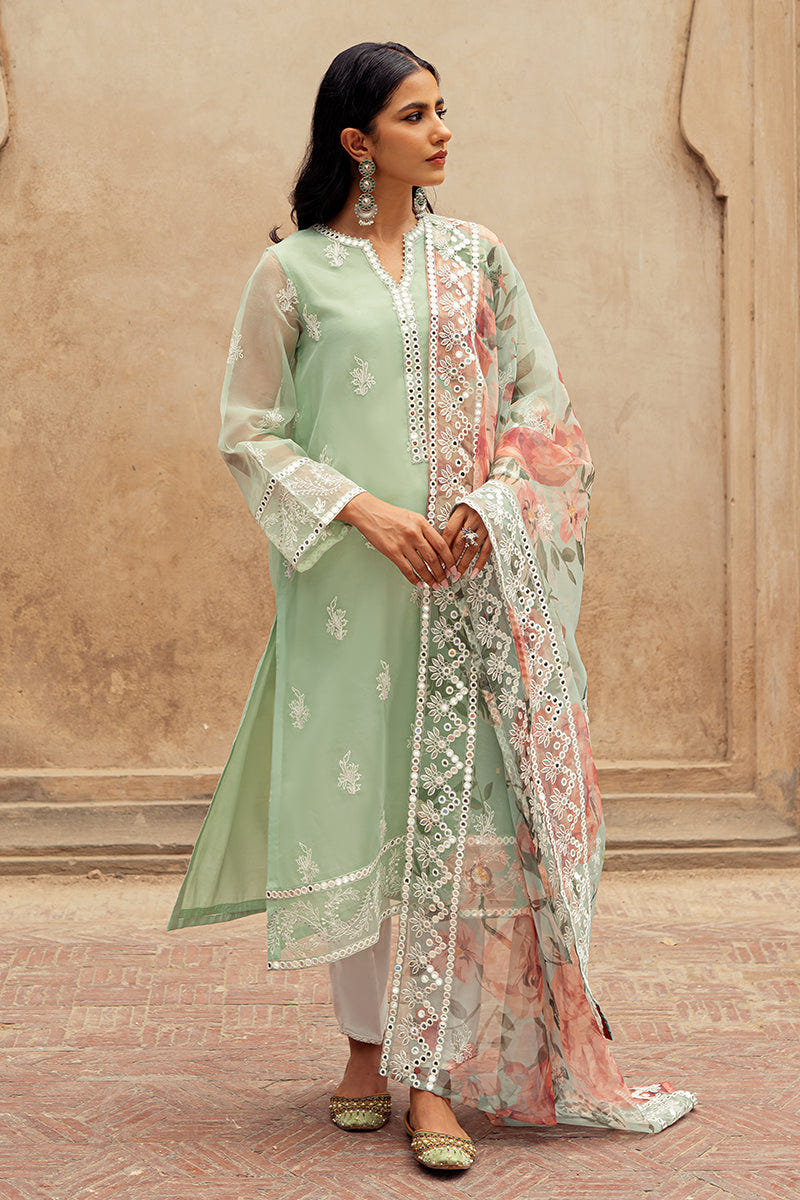 Cross Stitch | Eid Collection | ETHEREAL MINT -  Cross Stitch Luxury - Original Designer Dress - House of Maryam